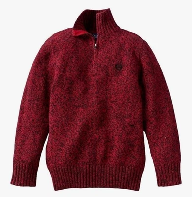 Suéter Chaps Little Boys Rojo Jaspeado Tejido 1/4 Cremallera Manga Larga 6, 2003-ROJO-6 Foto 1 de 2