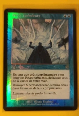 Carte Magic - Rêves Turbulents - RARE FOIL Edition Tourment BLEU 49/143 Nearmint - Photo 1/4