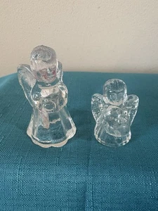 Candelabros vintage Biedermann Angel Navidad alto coro transparente mini 2 vasos - Imagen 1 de 13