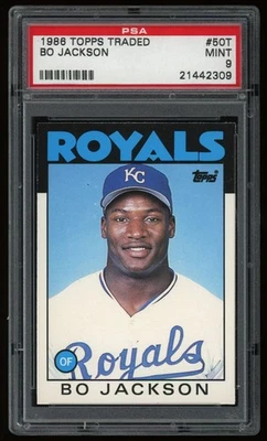 1986 Topps Traded Bo Jackson PSA 9 - Image 1 of 2