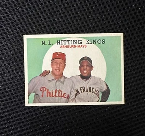 1959 Topps - #317 N L Hitting Kings - Willie Mays, Richie Ashburn - Picture 1 of 16