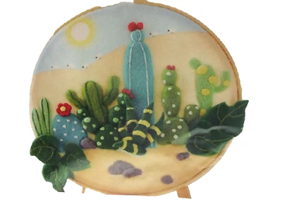 Kit de fieltro de aguja para principiantes “Flores de cactus” Foto 1 de 2