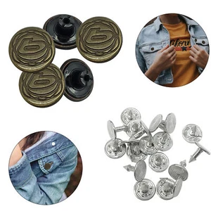 Press Studs Button Snap Fastener Hammer On Metal Buttons for Jeans Replacement - Picture 1 of 14