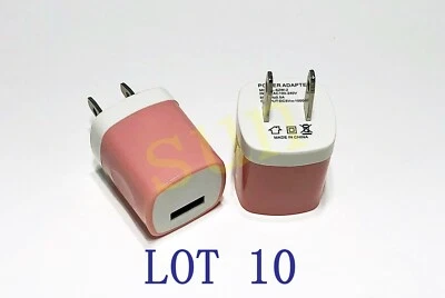  LOTE10 USB Cargador de Pared Enchufe Hogar Adaptador de Corriente PARA iPhone Samsung Universal Foto 1 de 2