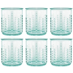 Amici Home Italian Recycled Green Urchin DOF Glass, 12 oz, Set of 6 - Picture 1 of 7