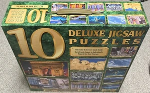 10 Full Size Deluxe Jigsaw Puzzles! 6750 Total Pieces BRAND NEW & FACTORY SEALED - Picture 1 of 2