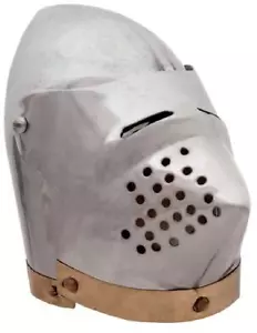Miniature Pig Face Medieval Helmet and Stand - New in Box - Picture 1 of 1