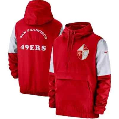 Chaqueta para hombre San Francisco 49ers Nike Fan Gear Historic Anorak cremallera cuarto NFL Foto 1 de 3