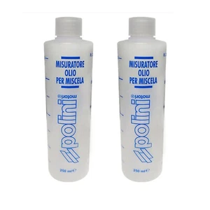 2 MISURINI OLIO MISCELA POLINI con TAPPO 250 ml DOSATORE GRADUATO da 1% a 7% - Imagen 1 de 1