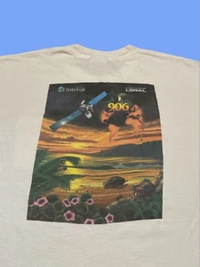 vintage 90s intelsat 906 technology satellite Tshirt Medium video games art - Picture 1 of 6