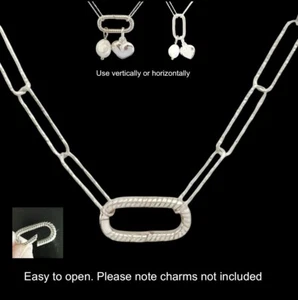 Funkelnde Papierkette Halskette & Charm Halter Längenwahl Neu Verpackt - Bild 1 von 8
