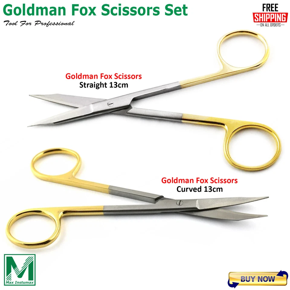 Medical T/C Goldman Fox Scissors Trimming Tissue Dental Surgical Instruments - Image 1 of 1