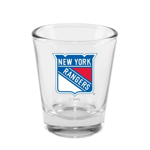 New York Rangers 2 Ounce Clear Shot Glass [NEW] NHL Drink Pint Glass Bar Cover