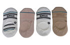 Set Of 4 Women's Stance Socks Casual No Show Light Cushion Size S