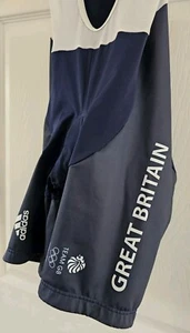 ADIDAS TEAM GB 2012 LONDON OLYMPIC CYCLING BIBSHORTS SIZE MEDIUM IMMACULATE COND - Picture 1 of 9