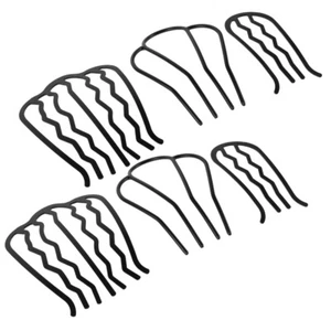 6pcs Metal Hair Side Combs U Shaped Hair Fork Clip French Twist Hair Pin for - Picture 1 of 12