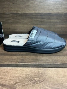 MADDEN M- TOCHEN Faux Shearling Mule Slippers COLOR GREY FABRIC SIZE 9 NIB - Picture 1 of 5