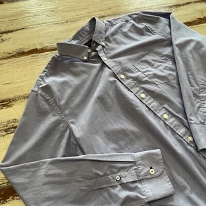 UNTUCKit XXL Blue White Button Down Cotton Wrinkle Free Long Sleeve - Picture 1 of 12
