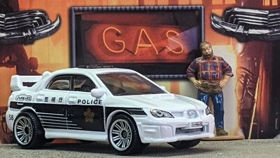 '24 MATCHBOX SUBARU IMPREZA POLICE LOOSE 1/64 SCALE MBX JAPAN CRUISERS SERIES - Image 1 of 4