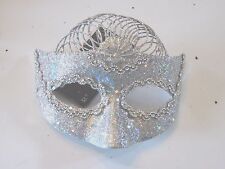 Silver Glitter Mask Christmas Mardi Gras Dance Halloween Costume Prop Decoration