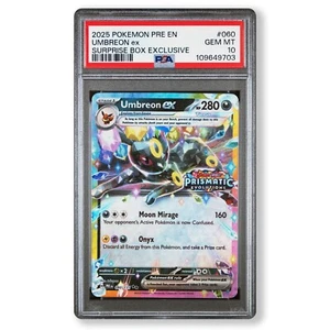 UMBREON EX 2025 POKEMON PRISMATIC EVOLUTIONS SURPRISE BOX EXCLUSIVE PSA 10 - Bild 1 von 2