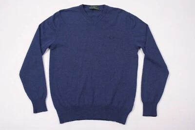 Vintage 90s Fred Perry Wool Sweater V-neck Mens made in Italy 40" 102 cm - Image 1 of 4