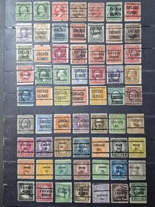 US stamps, 63 precancels from Chicago,  Illinois. Ship O/S $2 - Picture 1 of 21