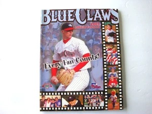 2003 Cole Hamels ROOKIE Class A Lakewood BlueClaws Minor Lg Baseball Yearbook - Picture 1 of 5