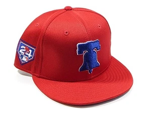 Philadelphia Phillies 2024 Spring Training Red New Era 59Fifty Fitted Hat 7 3/8 - Picture 1 of 4