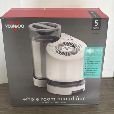 Humidificador evaporativo para toda la habitación Vornado EV100 1 galón capacidad 2 velocidades de ventilador Foto 1 de 4