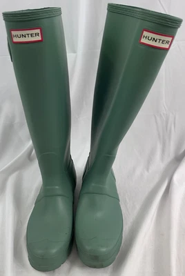 Botas altas Hunter verdes para mujer talla 6 Foto 1 de 4