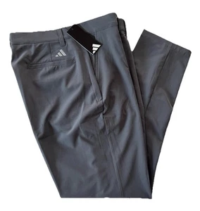 Adidas Mens Golf Pants Flat Front Tapered ADVR0921 Gray 34x30 - Picture 1 of 5