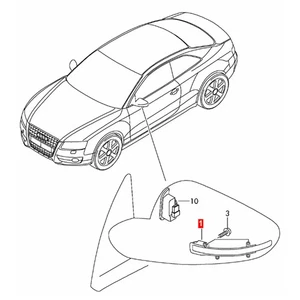 Left Wing Mirror Turn Signal Light Indicator for Audi 2008-2010 A8 Quattro S8 D3 - Photo 1 sur 2