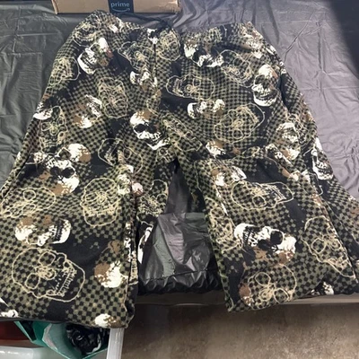 Pijama Joe Boxer Hombre Polar Calavera 2xl Verde Beige Negro Con Calaveras Foto 1 de 4