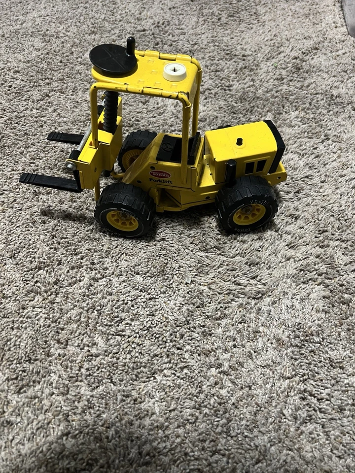 Empilhadeira Tonka vintage da década de 1970 brinquedo aço prensado 52900 - Imagem 1 de 4