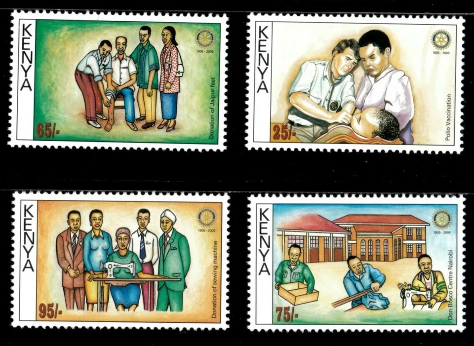 Kenia 2005 - Club Rotario Internacional, Centenario - Juego de 4v - Sc 781-84 - MNH Foto 1 de 1