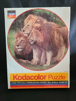 Kodacolor  500 Piece Puzzle Lion Trio Sealed 1994 99900 - Image 1 of 4