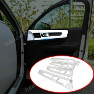 For Volvo XC40 2018-2022 Silver Interior Door Handle Bowl Panel Cover Decor Trim - Picture 1 of 5
