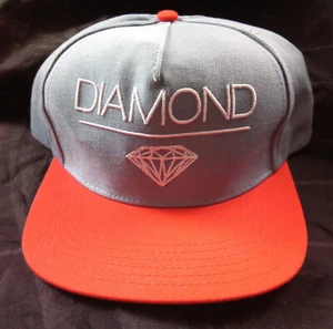Diamond Supply Co. Sky Blue / Orange Snapback Adjustable Hat Cap Stitched Logo - Picture 1 of 5