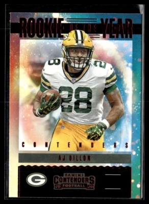 2020 Contenders AJ Dillon Rookie of the Year Contenders Red RC #RY-AJD Packers - Image 1 of 2
