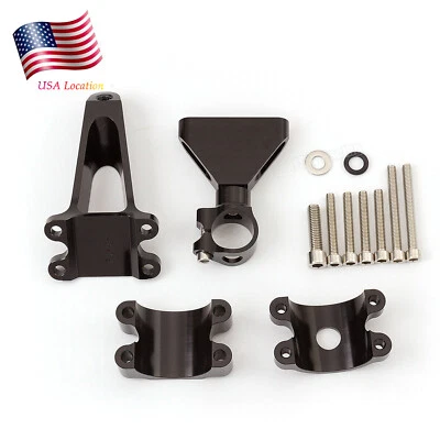 Kits de soporte de montaje de amortiguador de dirección CNC negro para Honda CBR600 F4i 1999-2003 2004 Foto 1 de 4