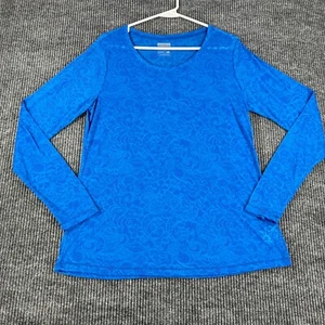 New Balance Shirt Womens XL Extra Large Blue Long Sleeve Running Workout New - Picture 1 of 11