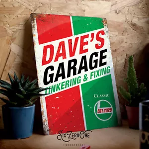 Personalised Classic Oil Metal Sign Man Cave Pub Bar Vintage Garage Shed Dad GTX - Picture 1 of 17