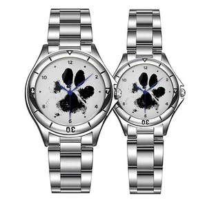 Muddy Messy Dog Paw Watch | Regalo para amantes de las mascotas | Estampado en patas aspecto angustiado | Regalo - Imagen 1 de 5