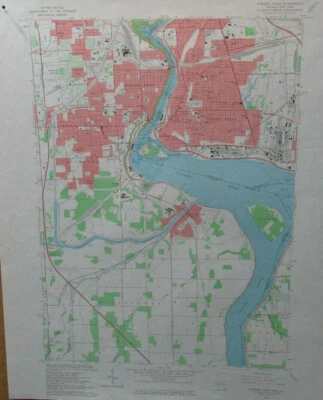 Mapa topográfico del cuadrilátero de las cataratas del Niagra, Ont/NY - 1965 - Servicio Geológico de Estados Unidos Foto 1 de 3