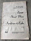 Sandown Lake, large street plan, vintage guide, circa 1950s