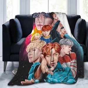 Kpop Blanket Throw Blanket, Warm Flannel Blanket for Bed Sofa Couch - 50"x40" - Picture 1 of 5