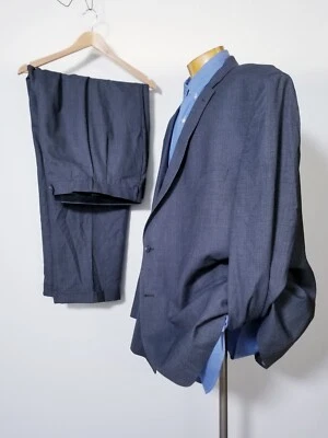 NEW Jos A Bank Gray Dot Weave Tweed 2pc Suit 4-SEASON 58R Jacket Pants W53 - Image 1 of 4