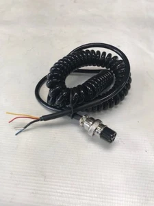 WYTRZYMAŁY MIKROFON ZWINIĘTY ZAMIENNY KABEL 4-pinowy 4-przewodowy 3ft CB HAM - Zdjęcie 1 z 1