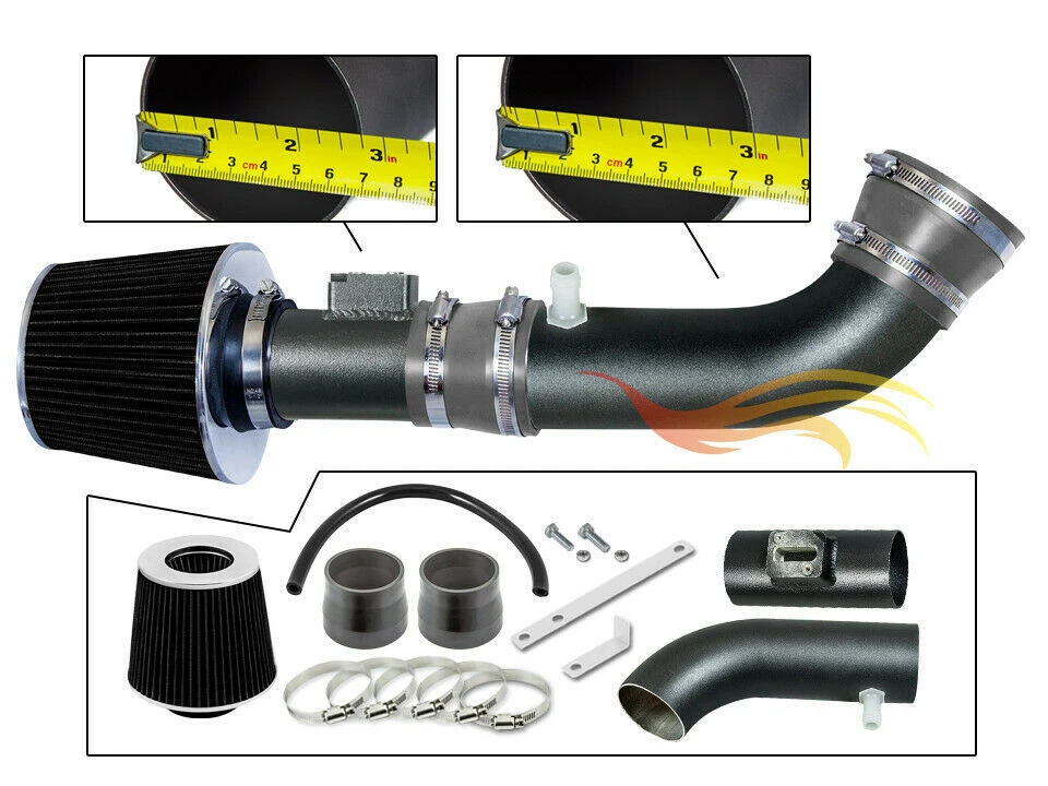 GREY RW Racing Air Intake Kit +Filter For 04-11 Ford Ranger Mazda B4000 4.0L V6 - Image 1 of 1